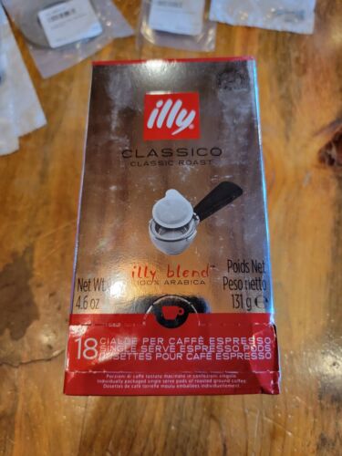 Illy Classico Classic Roast 18 single serve Espresso Pods, 4.6oz box 11/2025,2pk