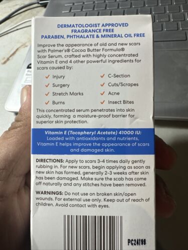 Palmer's Cocoa Butter Formula Scar Serum Skin Brightening Oil for Face & Body...