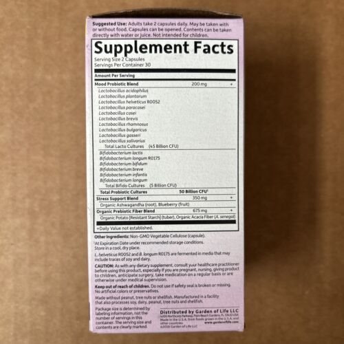 Garden of Life Dr. Formulated Probiotics Mood+ 50 Billion CFU EXP 01/2026