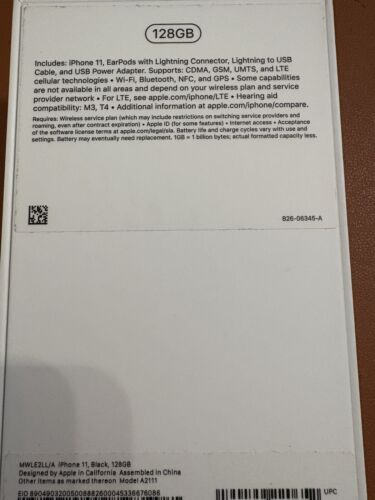 Apple iPhone 11 NEW 128GB Black for Cricket Wireless
