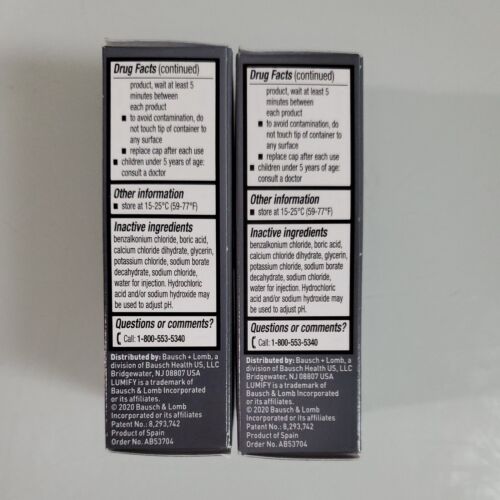 Lumify Eye Redness Relief - 0.08oz - x2 Exp 2025+