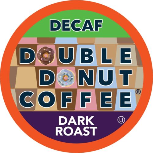 Double Donut Decaf Dark Roast Coffee Keurig K Cups - 80 Count, Best By 4/26
