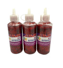 RED 3pk Kids Craft Glitter Glue Tube