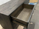 60” wide dark grey/brown dresser from Abbyson