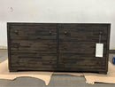 60” wide dark grey/brown dresser from Abbyson