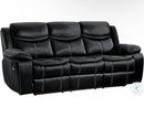 Bastrop Black Double Reclining Sofa Couch black brown Homelegance