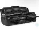 Bastrop Black Double Reclining Sofa Couch black brown Homelegance