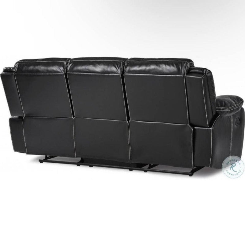 Bastrop Black Double Reclining Sofa Couch black brown Homelegance