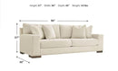 Ashley Furniture Maggie Sofa 96” wide white sofa couch with cushions