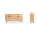 Nera Oak 6-Drawer Double Dresser from article Beige bedroom wooden