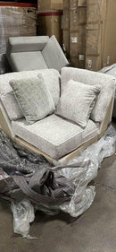 Ashley Furniture sectional corner piece beige couch with cushions seat sofa