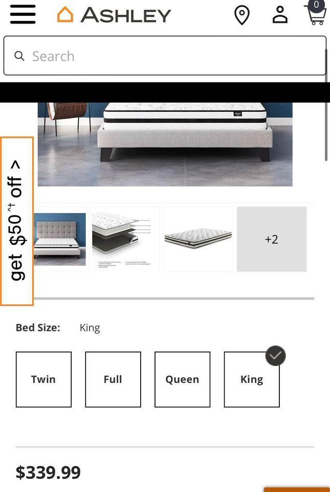 Chime 8 Inch Firm Innerspring King Mattress from Ashley