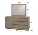 KING SIZE GOODWIN 5-PC BEDROOM SET dark beige abbyson furniture bed frame dresser side headboard