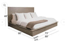 KING SIZE GOODWIN 5-PC BEDROOM SET dark beige abbyson furniture bed frame dresser side headboard