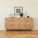 Nera Oak 6-Drawer Double Dresser from article Beige bedroom wooden