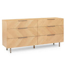 Nera Oak 6-Drawer Double Dresser from article Beige bedroom wooden