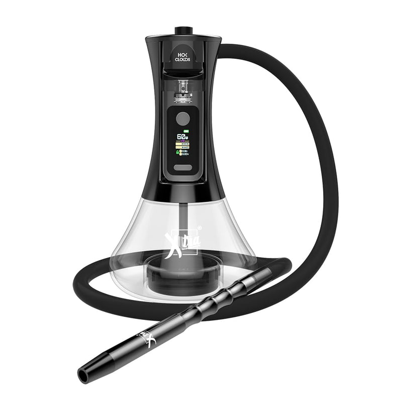 Hok Clouds Xtra Electronic Shisha - Portable Electric Hookah Set with Hose, Pipe, Mouthpiece, Pod, Coils, Cleaning Tools, Carrying Case, Rechargeable Battery - Easy Assembly, No Coal Needed - (Gold) - Very Good