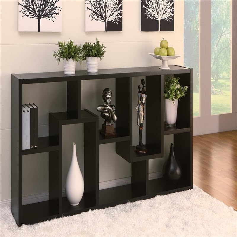 Furniture of America Adeo Contemporary Wood 10-Shelf Bookcase in Black - Like New