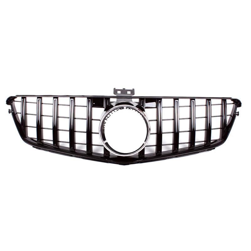 GT style Front Grill Grille For Mercedes-Benz C Class W204 C200 C230 C300 C350 2008-2014 (Black)