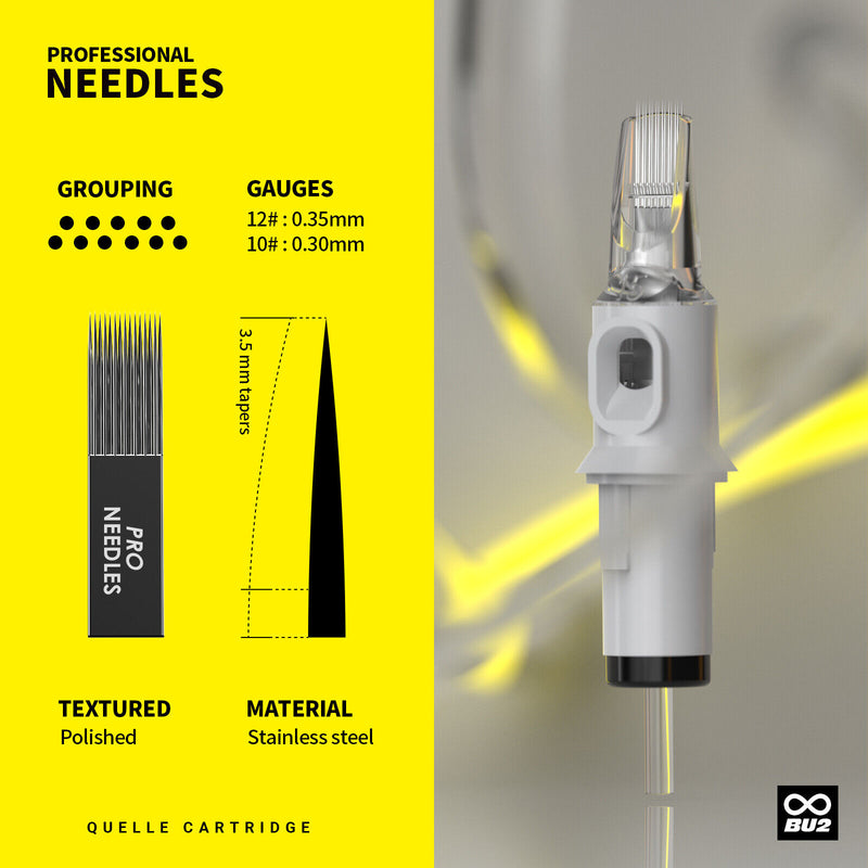QUELLE 20Pcs Disposable Tattoo Cartridge Needles Sterilized Needle RL RS RM M1