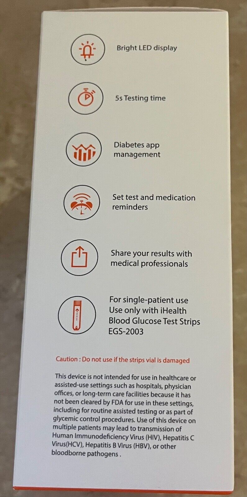 IHealth Gluco+ Wireless Smart Blood Glucose Monitor Kit With Free App