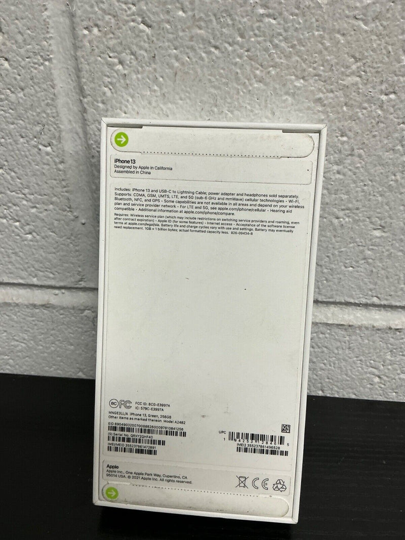 Apple iPhone 13 5G A2482 256GB GREEN NEW IN BOX SEALED locked to US Cricket plan