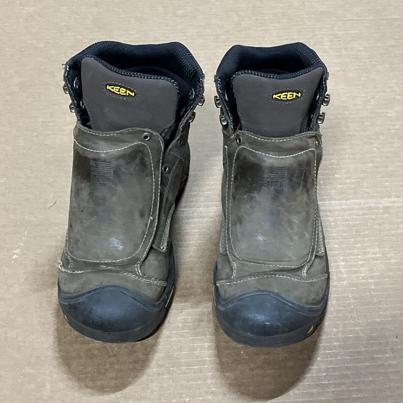 KEEN MT Vernon 6" MET Waterproof Steel Toe Work Boots Mens Size 9D Brown USA