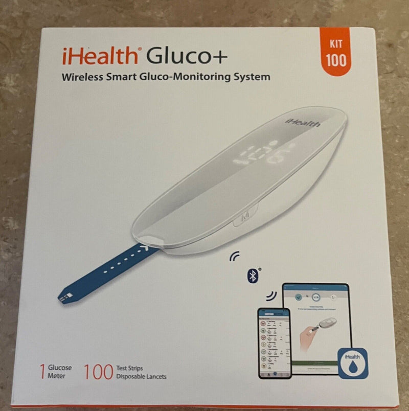 IHealth Gluco+ Wireless Smart Blood Glucose Monitor Kit With Free App