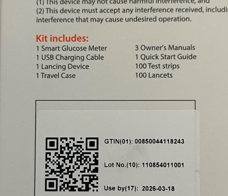 IHealth Gluco+ Wireless Smart Blood Glucose Monitor Kit With Free App