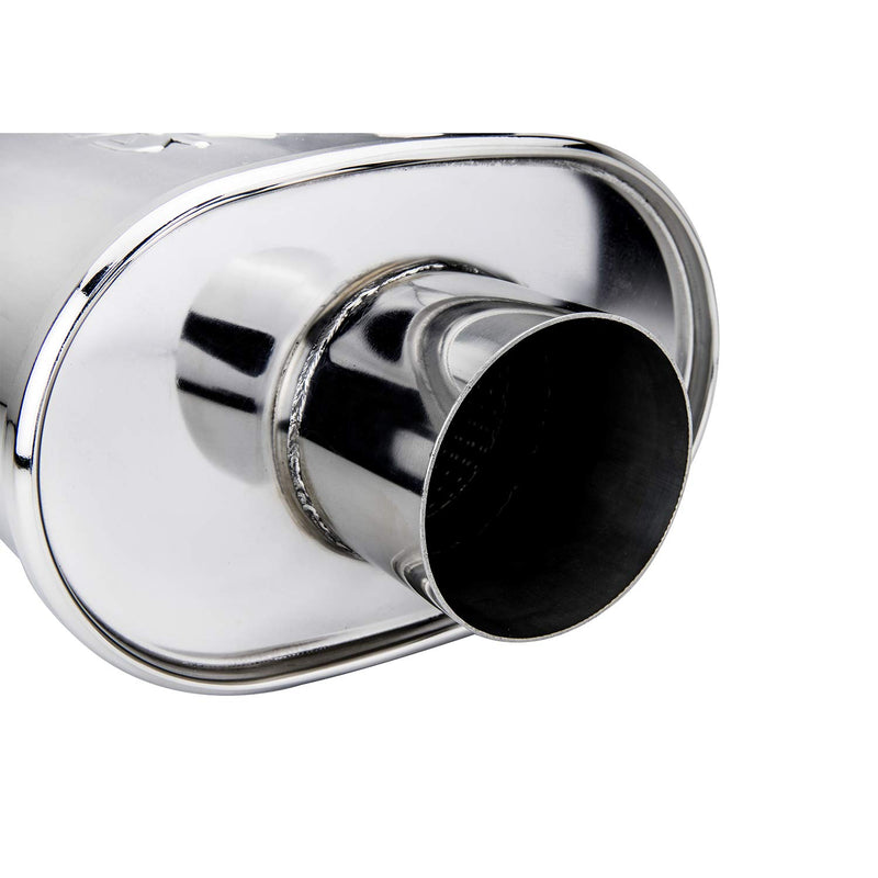 DC Sports Oval Muffler 3" to 3" DCMU-300-ST Black
