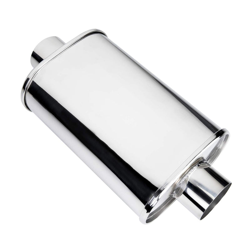 DC Sports Oval Muffler 3" to 3" DCMU-300-ST Black
