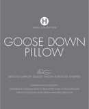Hotel Collection European White Goose Down Medium Support Gusset King Pillow for Back Sleepers - Acceptable