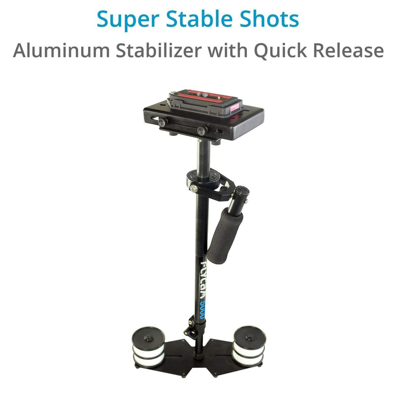 Flycam 5000 Handheld Camera Stabilizer with Comfort Arm Vest. Precise Balancing, Smooth & Fatigueless Operations. Quick Shock Absorption, Free Quick Release, Arm Brace & Table Clamp (FLCM-CMFT-KIT)