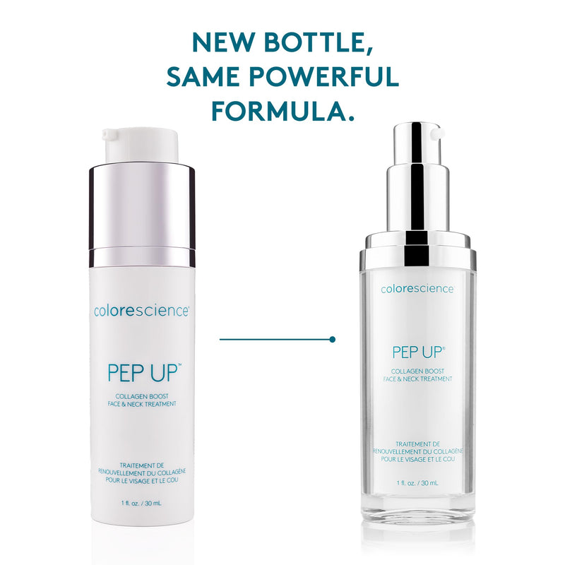 Colorescience Pep Up Collagen Renewal Face & Neck Treatment, Promotes Collagen and Elastin Production, 10 Peptides to Defend Against Signs of Aging
