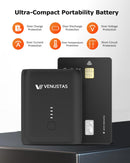 Venustas Women's Quilted Heated Jacket With Battery, Lightweight Heated Coat with Hood For Winter Outdoor (Black, S) - Like New