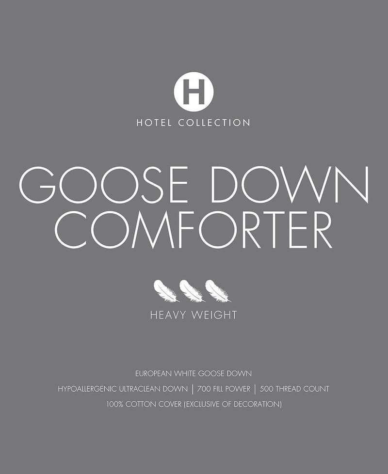 Hotel Collection European White Goose Down Heavyweight King Comforter, Hypoallergenic UltraClean Down