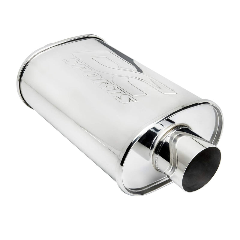 DC Sports Oval Muffler 3" to 3" DCMU-300-ST Black