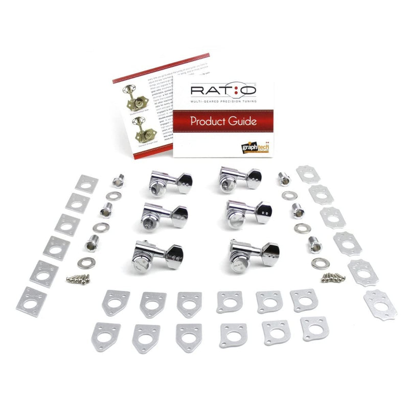GraphTech Ratio Electric Locking 6 in-Line Classic 2 Pin Black