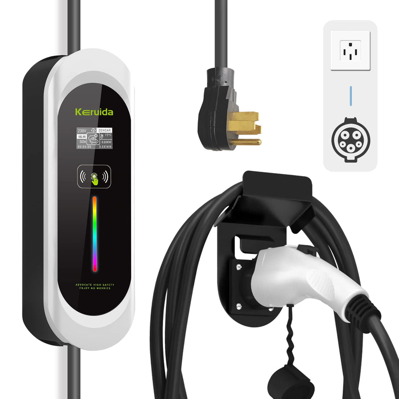 Keruida Level 2 EV Charger 40Amp 240V, Portable EV Charger with NEMA 14-50 Plug - Very Good