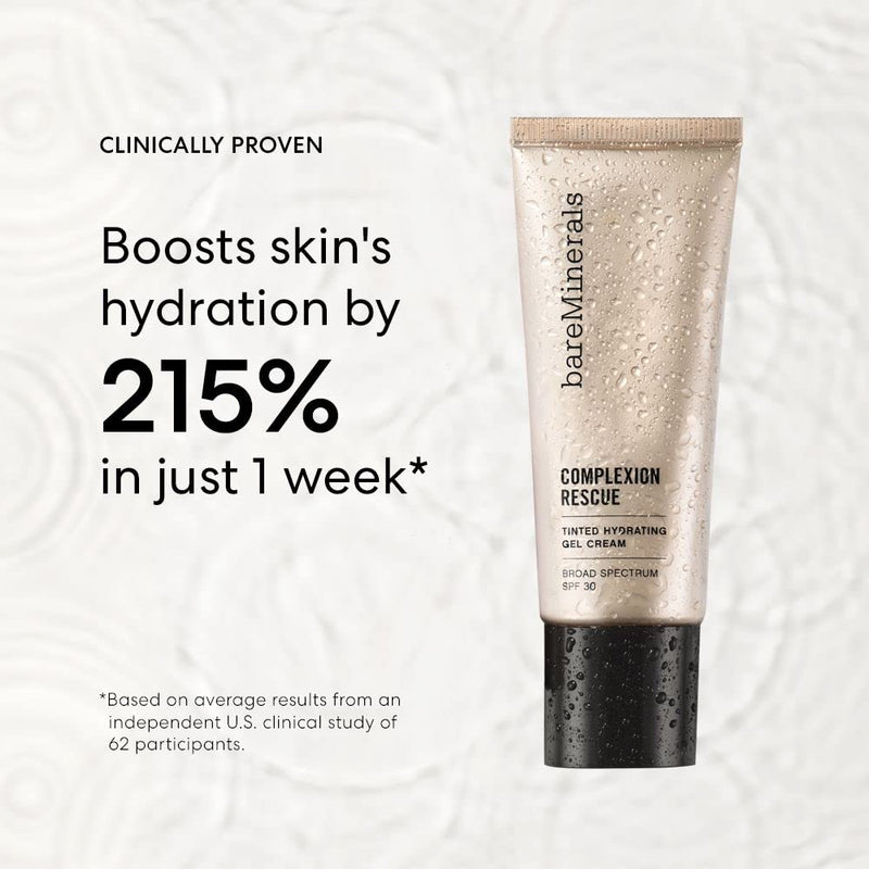 bareMinerals Complexion Rescue Tinted Moisturizer Buttercream 03 for Face with SPF 30 + Hyaluronic Acid, Hydrating Tinted Mineral Sunscreen for Face, Skin Tint, Vegan