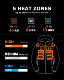 Venustas Men's Heated Jacket with Upgrade Battery, Warmer Windbreaker, Softshell Heated Coat Up to 12H Runtime For Outdoor  (Black, M) - Like New