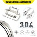 SGULLER Packaging Strapping Banding Tensioner Tools Kit, 3/4" x 100 Feet 304 Stainless Steel Banding Coil, 100 Pieces Ear-Lokt Buckles. Complete Packaging Strapping Solution