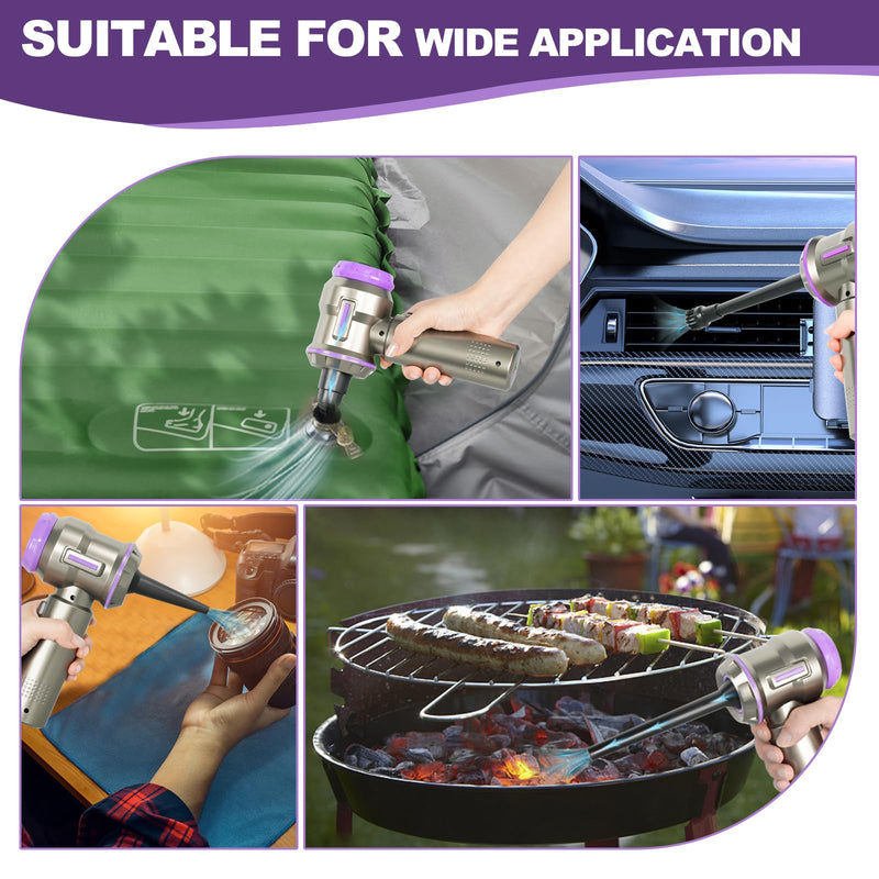 PeroBuno Mini Car Vacuum Cleaner, High Power 18KPa, Handheld Vacuum Cordless Rechargeable, 35mins Runtime, 3-Gear, 2-in-1 Compressed Air Duster - Electric Canned Air - Portable Hand Held Vacuum