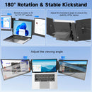 KEFEYA Laptop Screen Extender, 14" FHD 1080P Triple Portable Monitor for Laptop 13-17", Laptop Monitor Extender for Windows/Mac/Chrome/PS5,Plug n Play