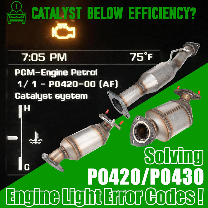 FOMIUZY High Flow Front Catalytic Converter Kit Direct-Fit Chevy Traverse 2009 2010 2011 2012 2013 2014 2015 2016 2017 GMC Acadia 2007-2017 Buick Enclave 2008-2017 Saturn Outlook 2007-2010 3.6L - Like New