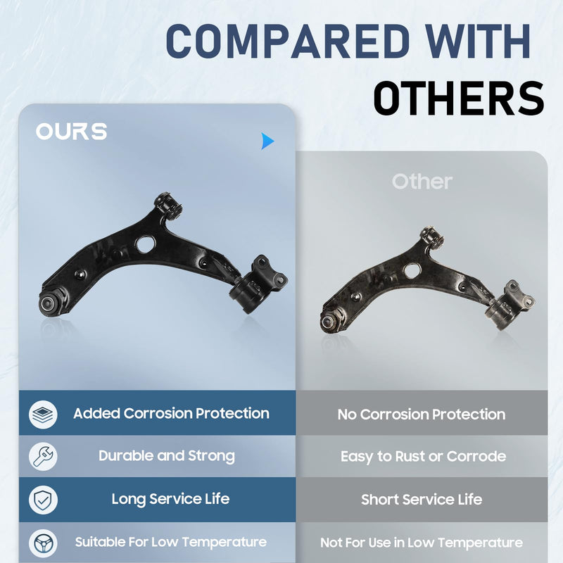 Front Lower Control Arm w/Ball Joint Fit for 2004-2009 Mazda 3 2009 Mazda 3 Sport 2006-2015 Mazda 5 Replace K620040 K620041-10pc Set