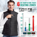 PLIDINNA Men's Heated Vest Lightweight Warm Jacket With Battery Pack 7.4V Electric Heating Vest for Hunting/Fishing/Outdoor Sports(Black,5XL)
