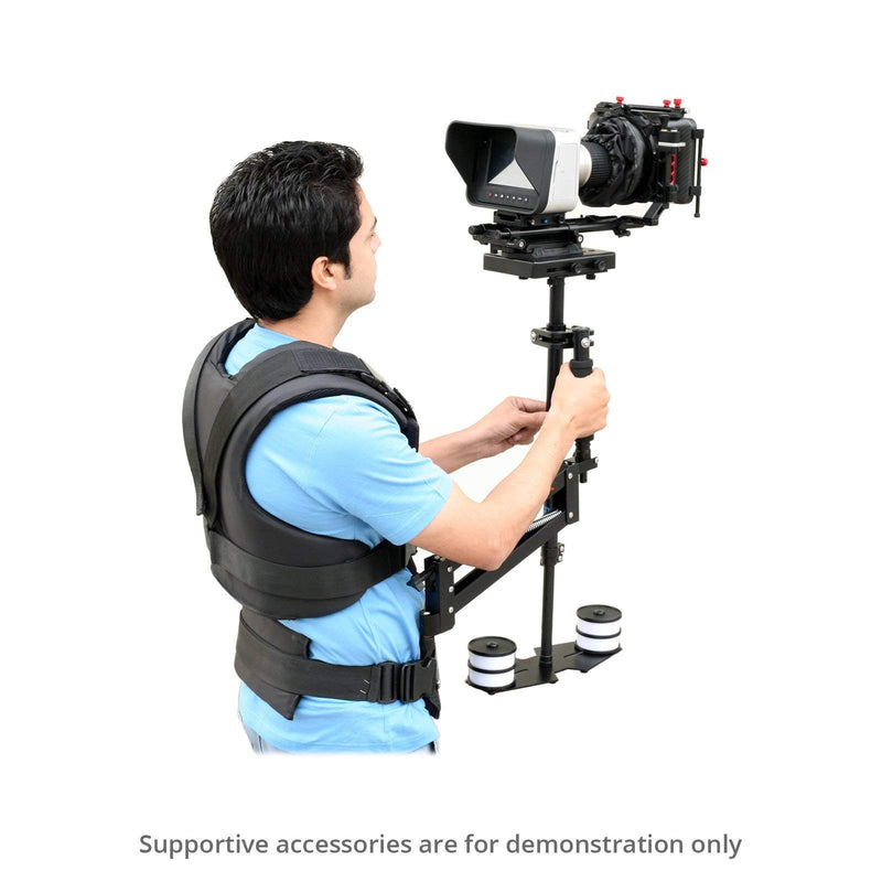 Flycam 5000 Handheld Camera Stabilizer with Comfort Arm Vest. Precise Balancing, Smooth & Fatigueless Operations. Quick Shock Absorption, Free Quick Release, Arm Brace & Table Clamp (FLCM-CMFT-KIT)