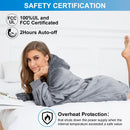 Heated Wearable Blanket Hoodie | Oversized Design | with Battery Pack 7.4V | Sherpa & Fannel Fleece - Like New