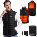 PLIDINNA Men's Heated Vest Lightweight Warm Jacket With Battery Pack 7.4V Electric Heating Vest for Hunting/Fishing/Outdoor Sports(Black,5XL)